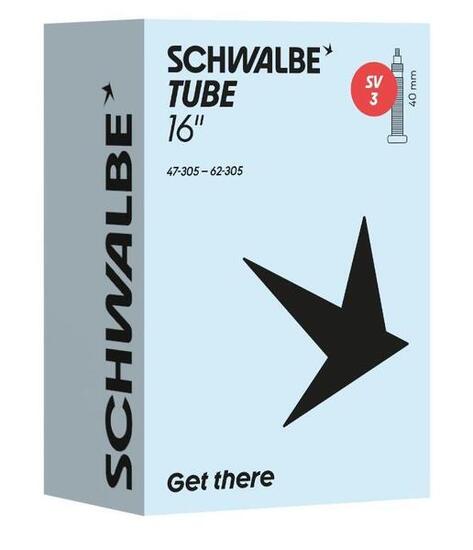 SCHWALBE SV3 Schlauch 16 Zoll (ETRTO 47/62-305) Presta 40 mm