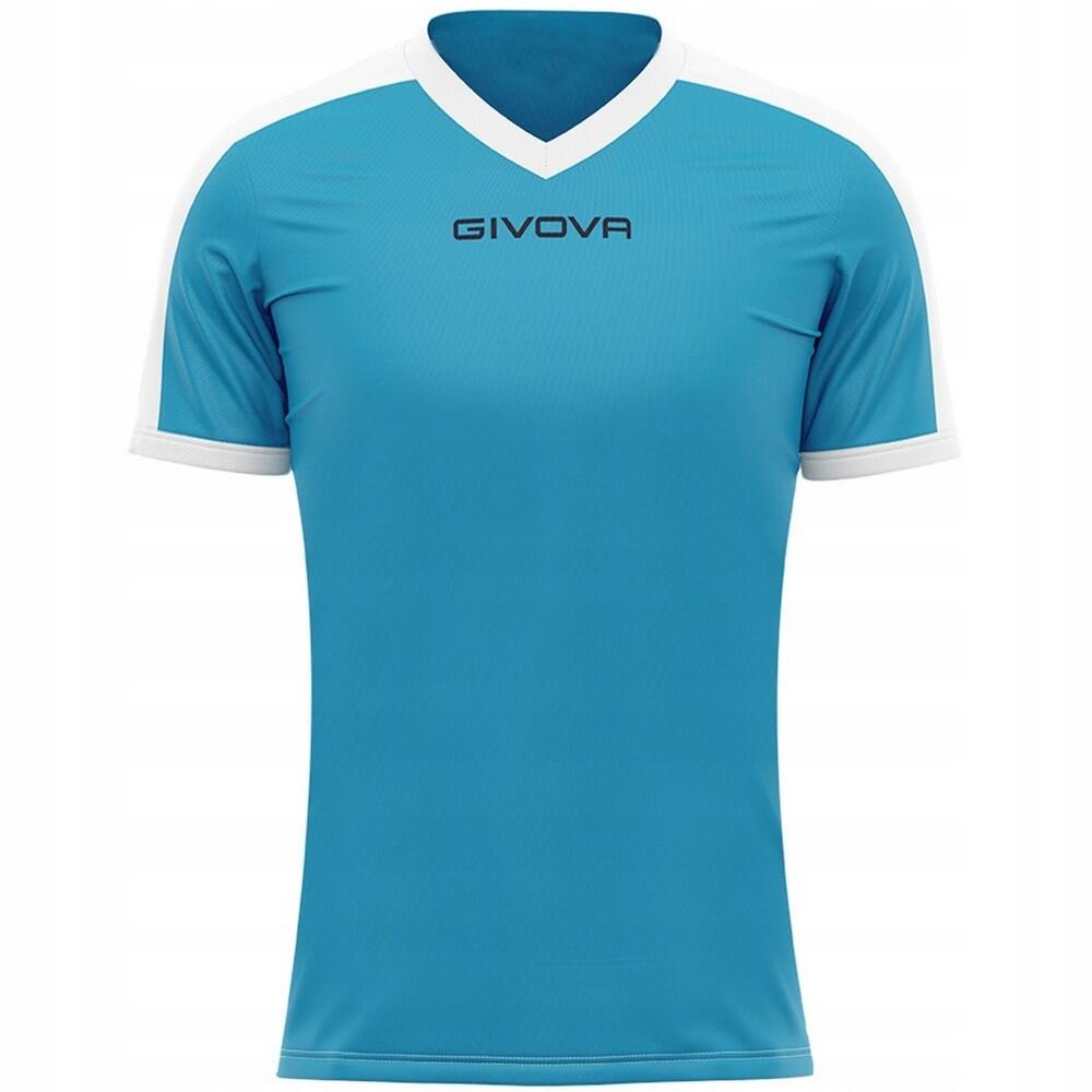 Maglietta Interblocco Uomo Givova Revolution Bianco Blu 3/4