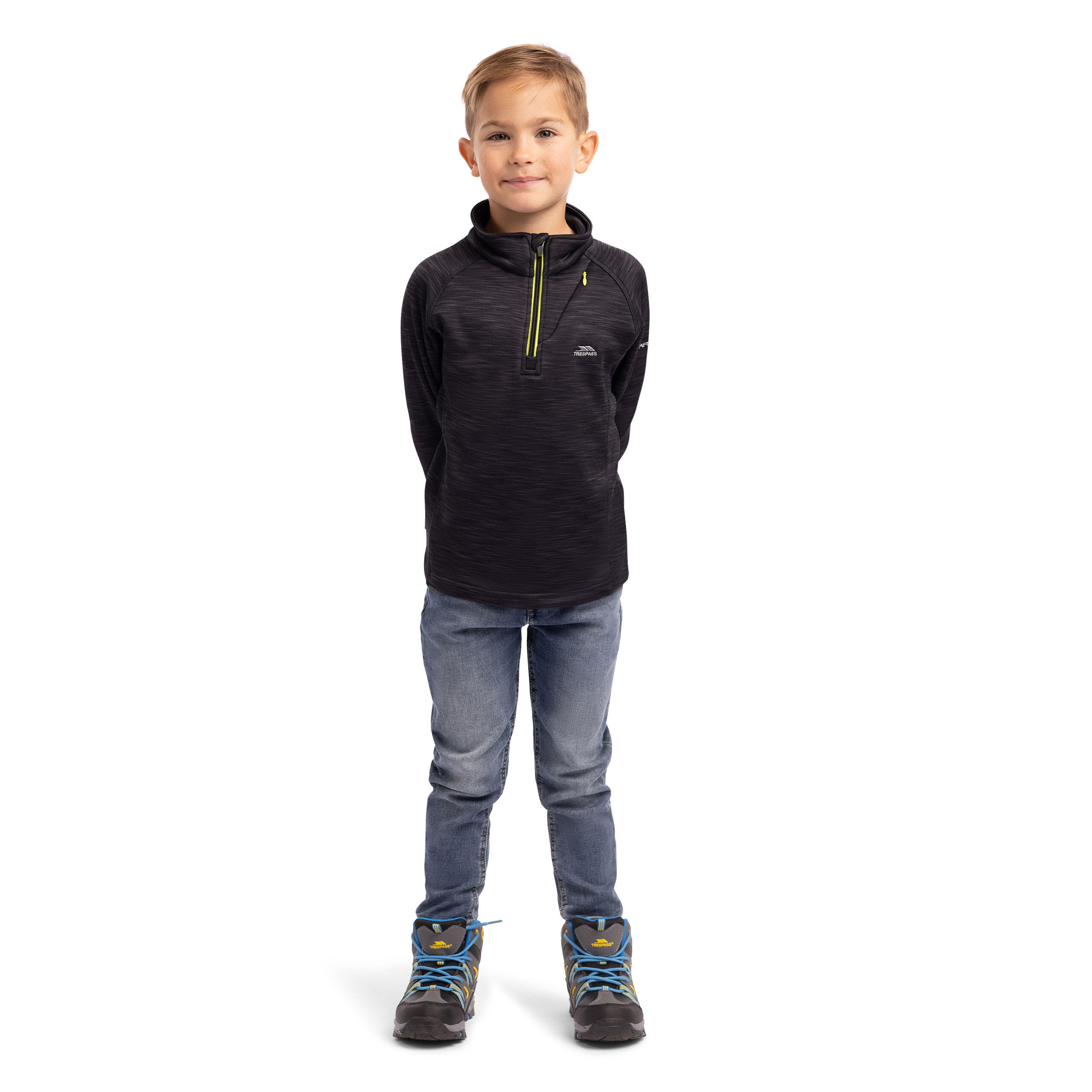 Boys 1/2 Neck Zip with Chin Guard Fleece - Edvin 3/5