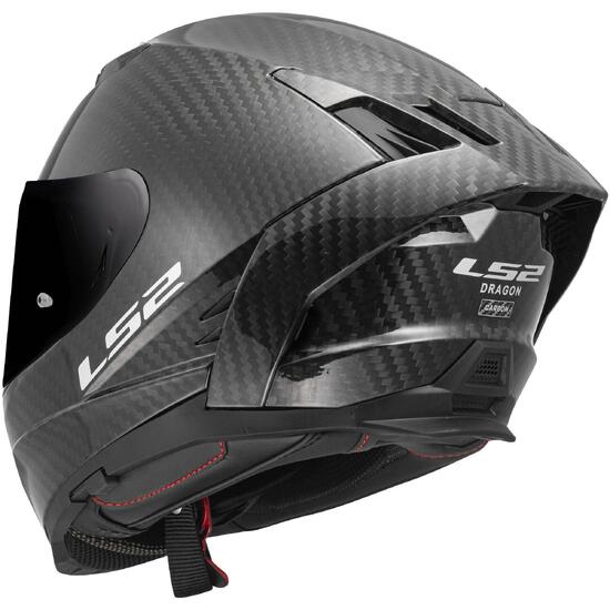LS2 FF807 Dragon Carbon Kask Integralny XXL Matowy Czarny