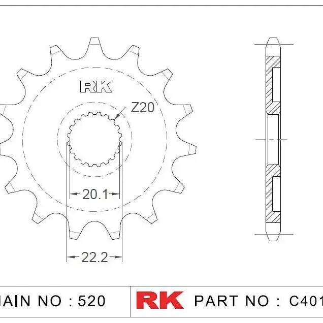 RK Sprocket 520 14z Standard