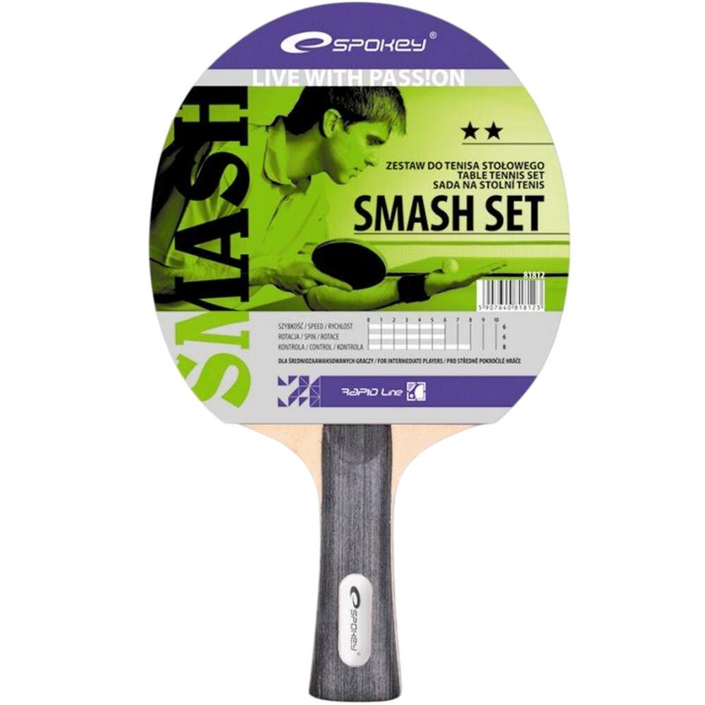 "Smash" TischtennisSet Damen und Herren Grau/Rot Einheitsgröße 4/4