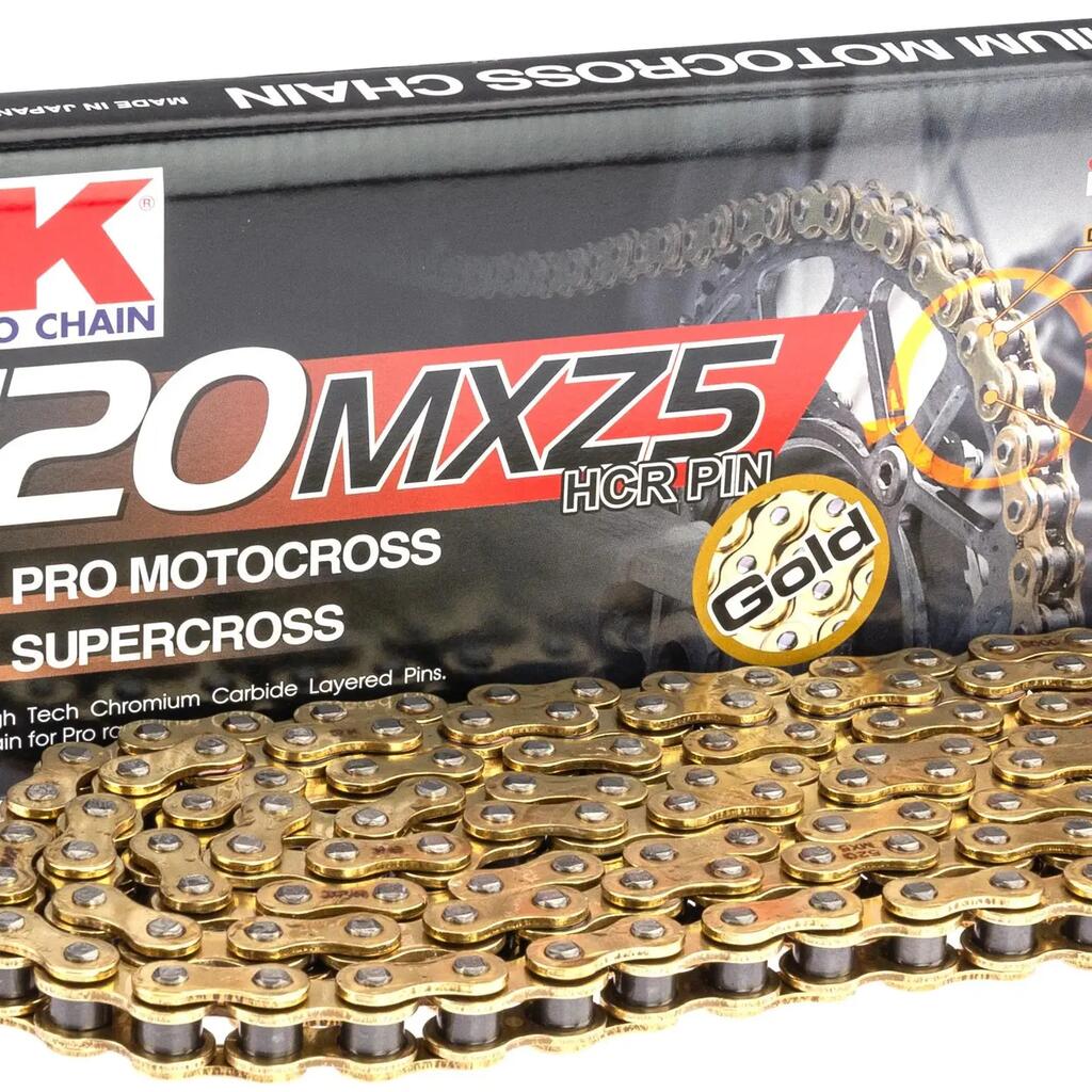 RK 520 MXZ5 118C Gold/Gold Open Bicycle Chain