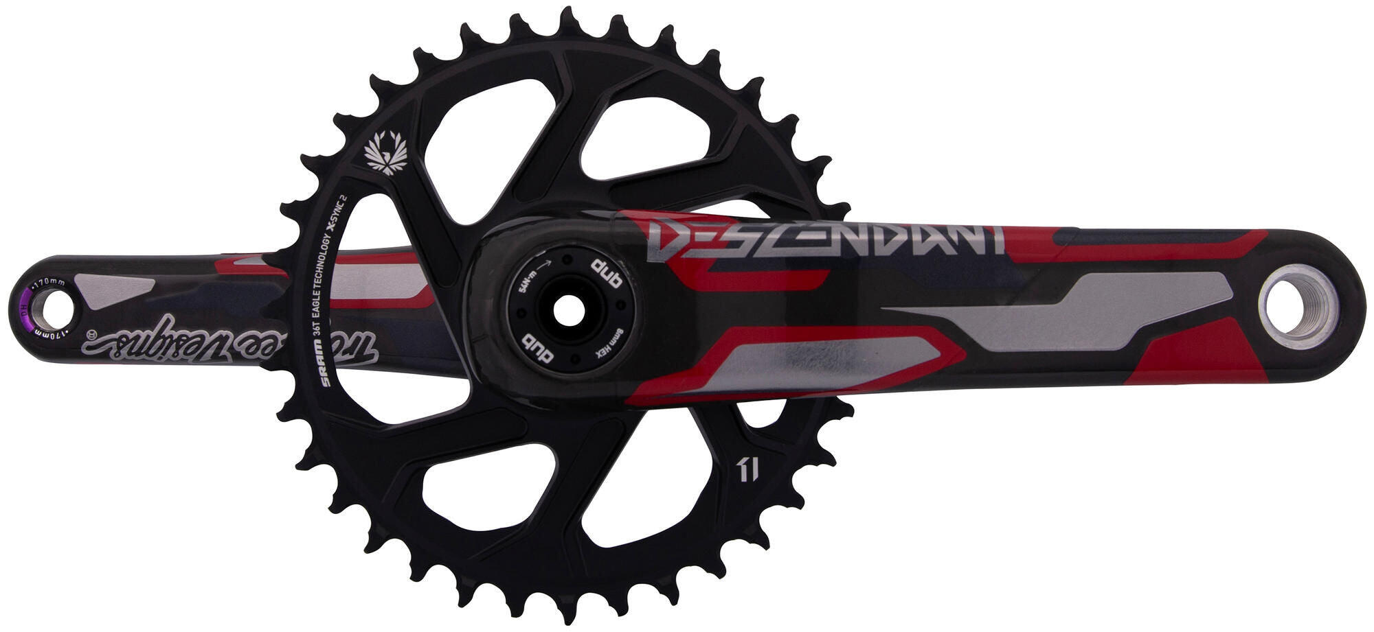 Truvativ Crankset Descendant Eagle All Downhill Troy Lee Colab Red