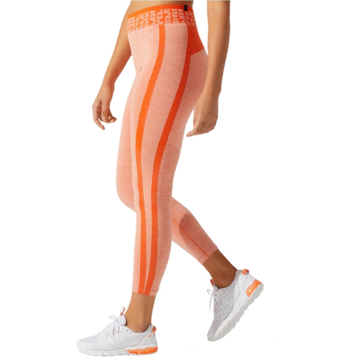 Legging Motif/style Logo Femme (Orange) 3/4