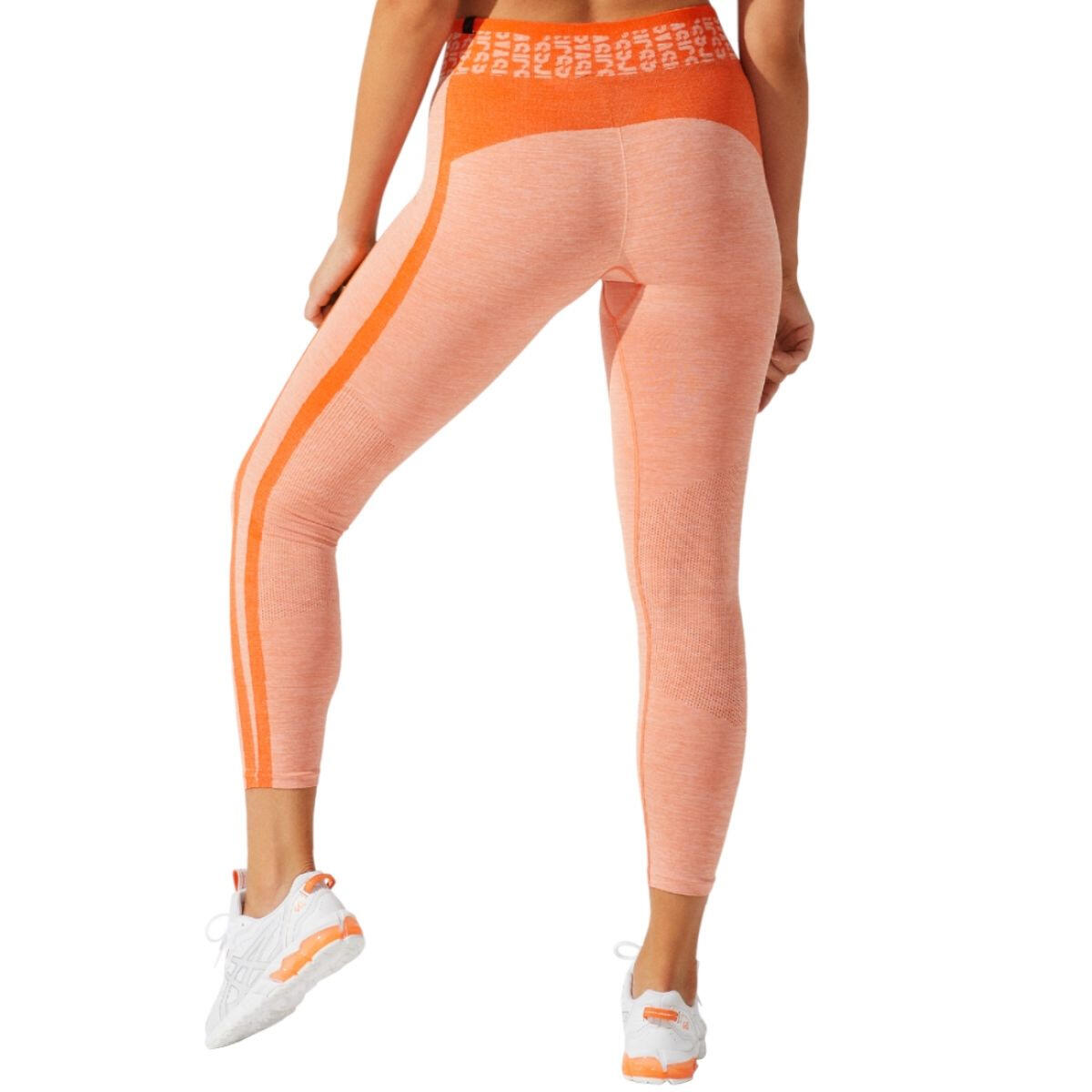 Legging Motif/style Logo Femme (Orange) 2/4