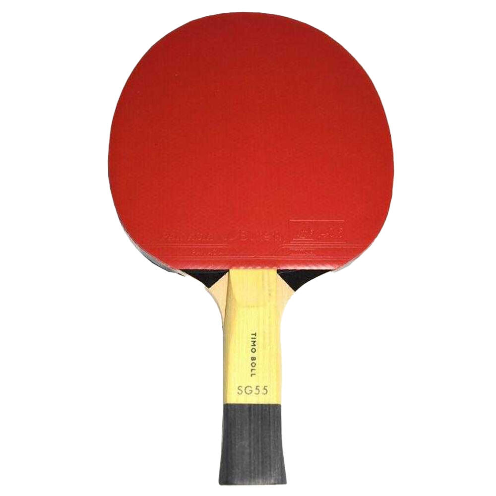 "Timo Boll SG55" Tischtennisschläger Damen und Herren Schwarz/Rot Einheitsgröße 3/4