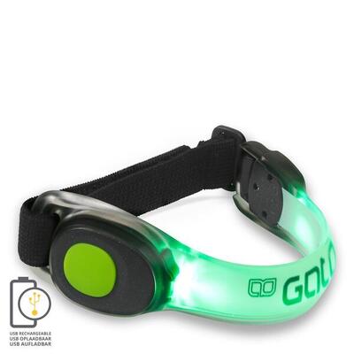 Gato neon led-armband usb oplaadbaar groen one size