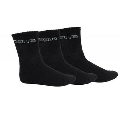 Lange uniseks sokken voor volwassenen (pak van 3) (zwart)