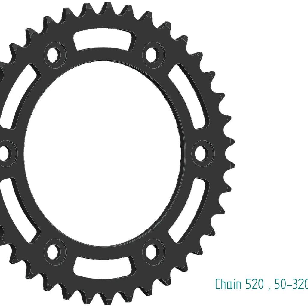 ESJOT Chain wheel 520 40z — Steel, Black.