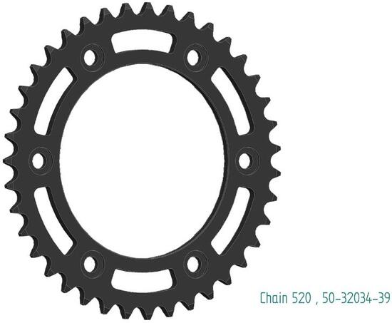 Esjot chain wheel 520 40z steel black