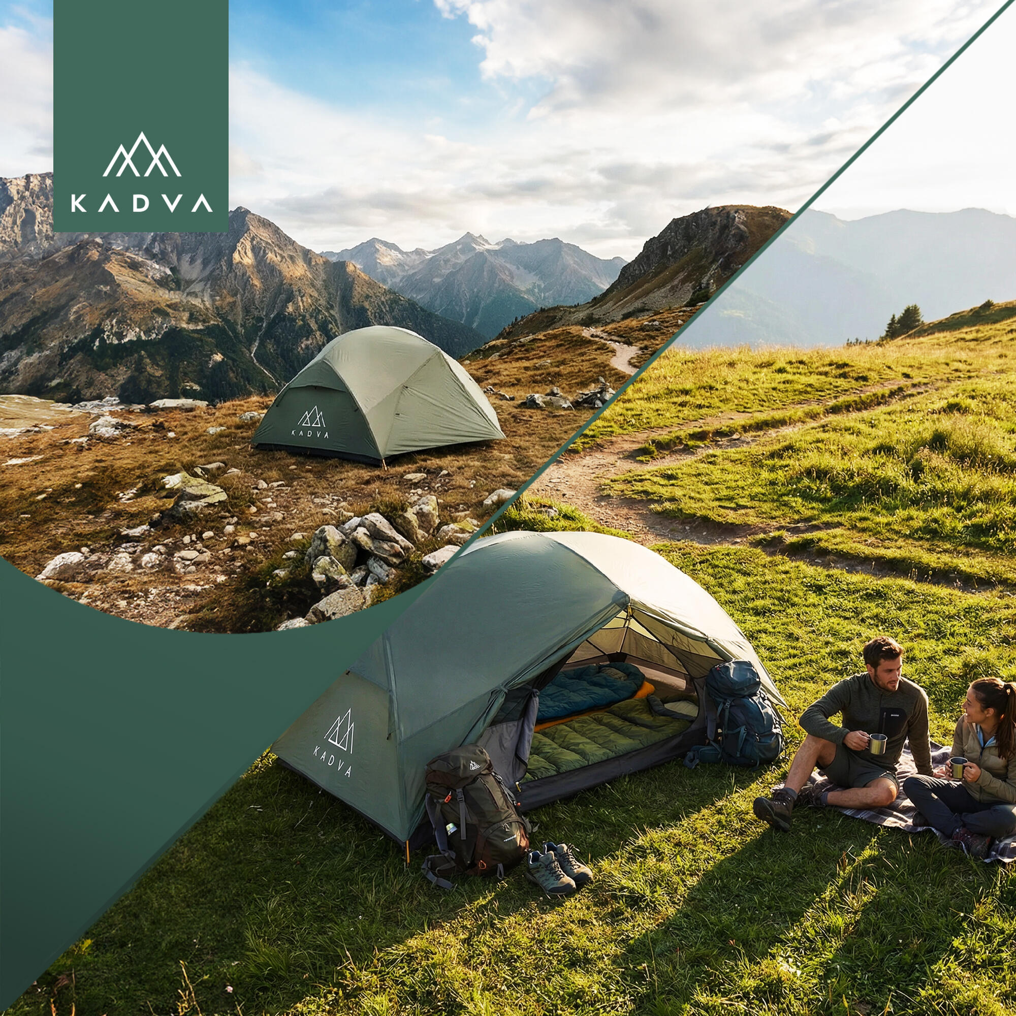 Ultralichte 2-persoons trekkingtent KADVA EXPEDIT 2 PRO 7/7