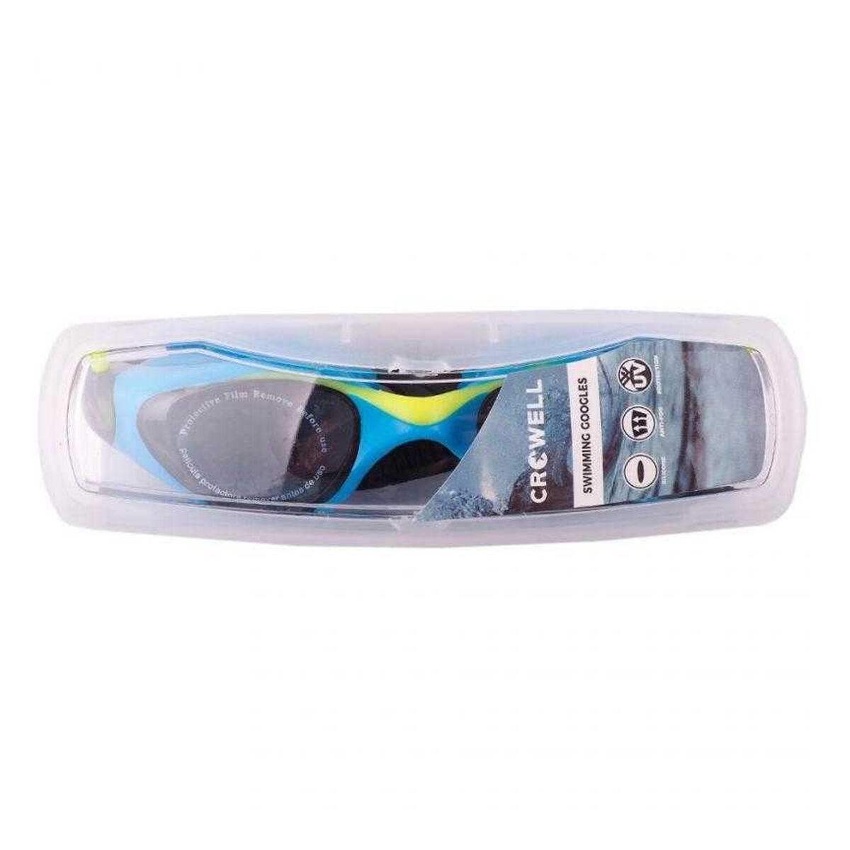 "Splash" Schwimmbrille für Kinder Schwarz/Blau 2/2