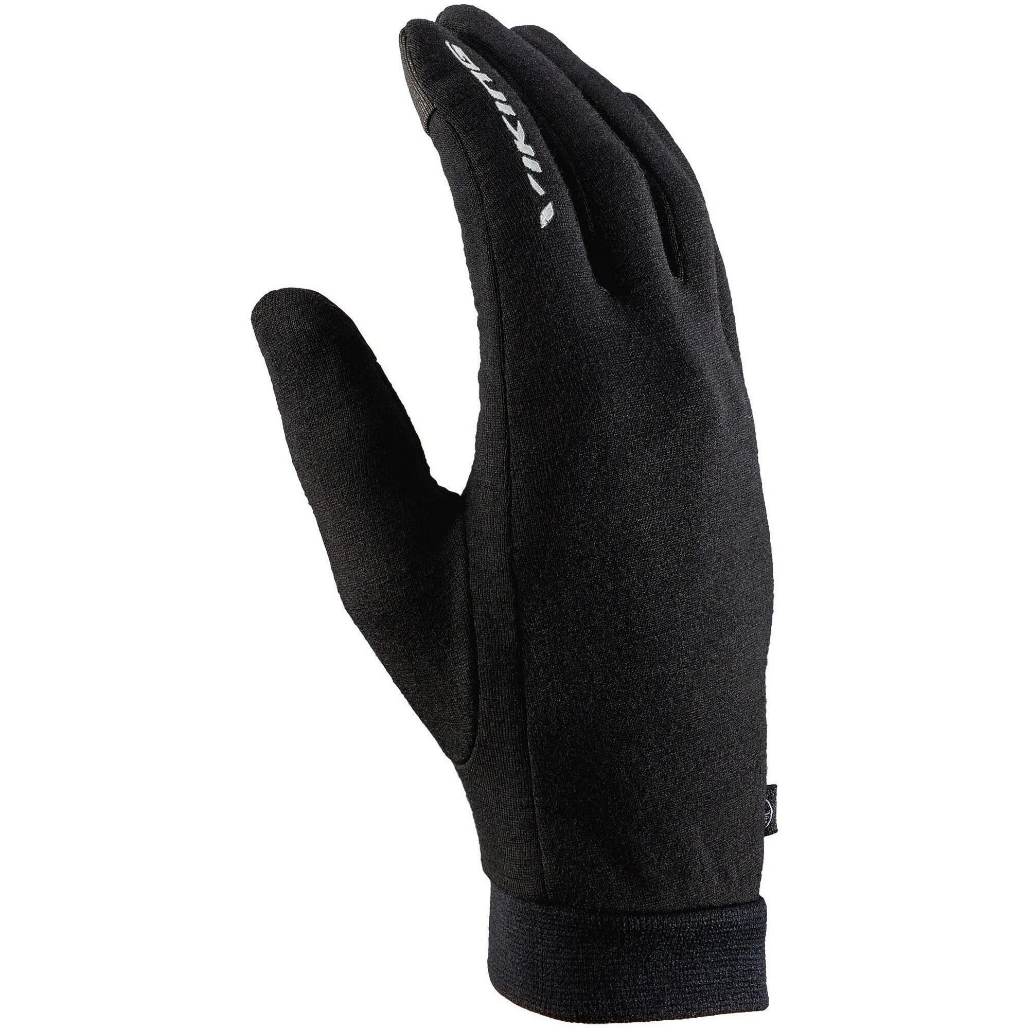 Adulto Unisex Lana Merino Guanto Viking Alfa Nero 3/4