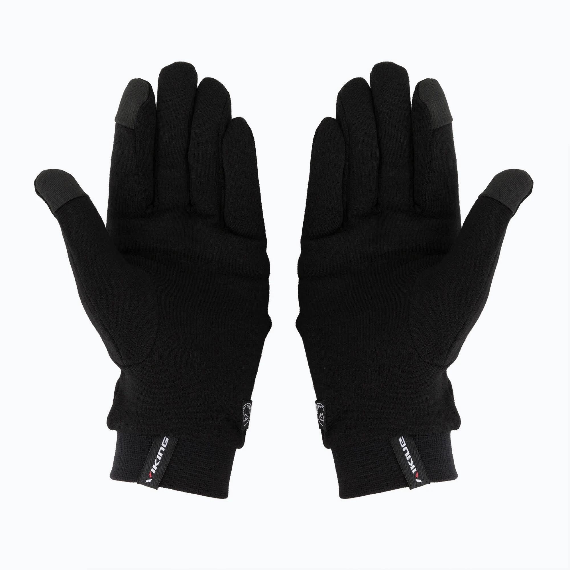 Adulto Unisex Lana Merino Guanto Viking Alfa Nero 2/4
