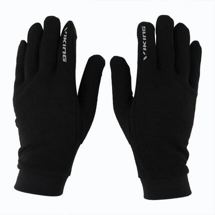 Alfa" Handschuhe für HerrenDamen Unisex, Merinowolle Damen und Herren Schwarz