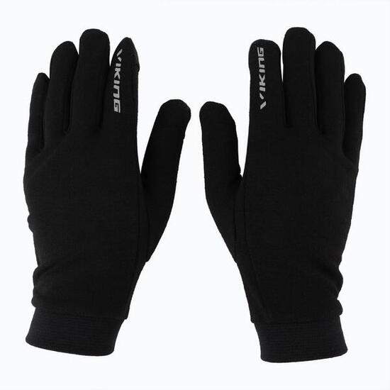 Alfa" Handschuhe für HerrenDamen Unisex, Merinowolle Damen und Herren Schwarz