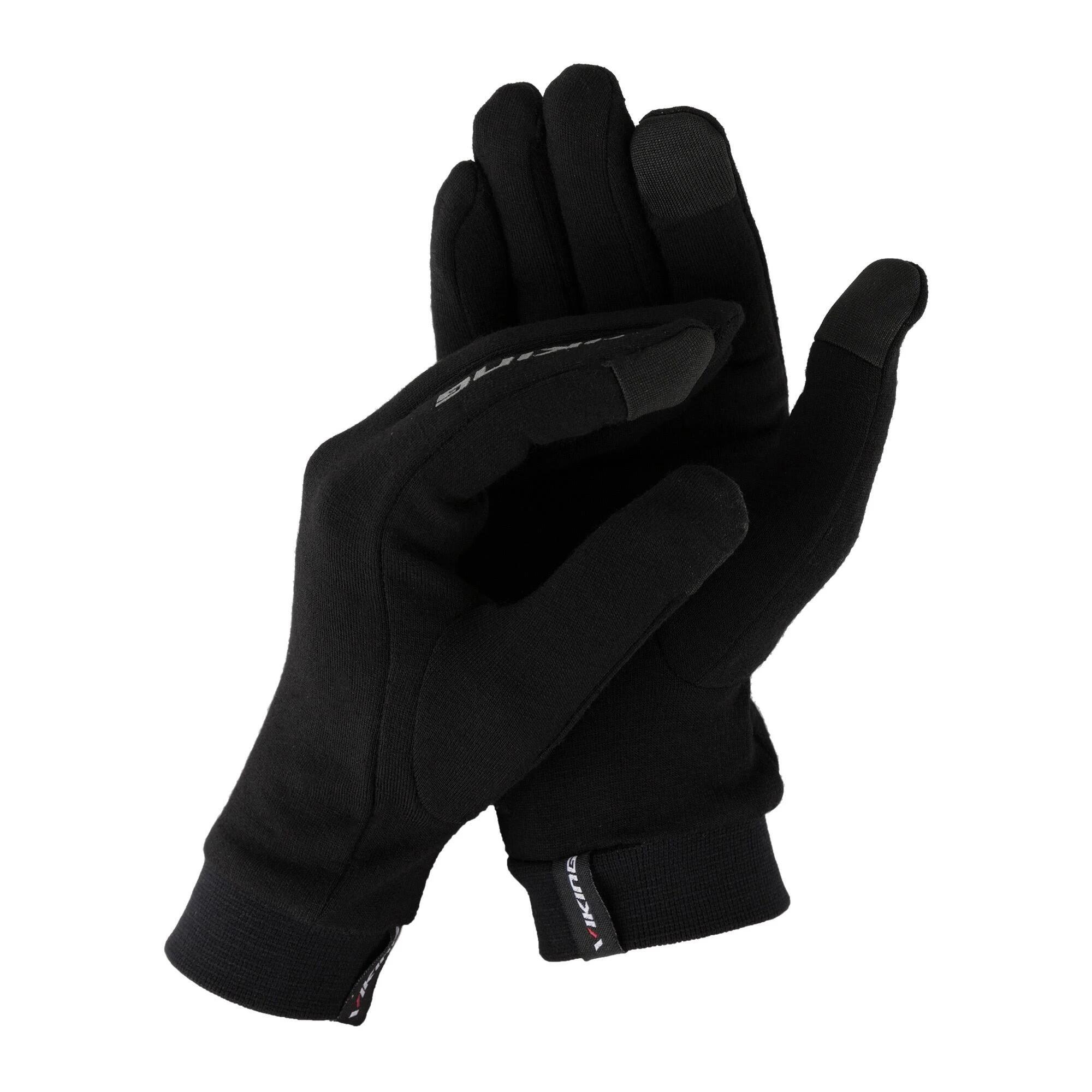 Adulto Unisex Lana Merino Guanto Viking Alfa Nero 4/4