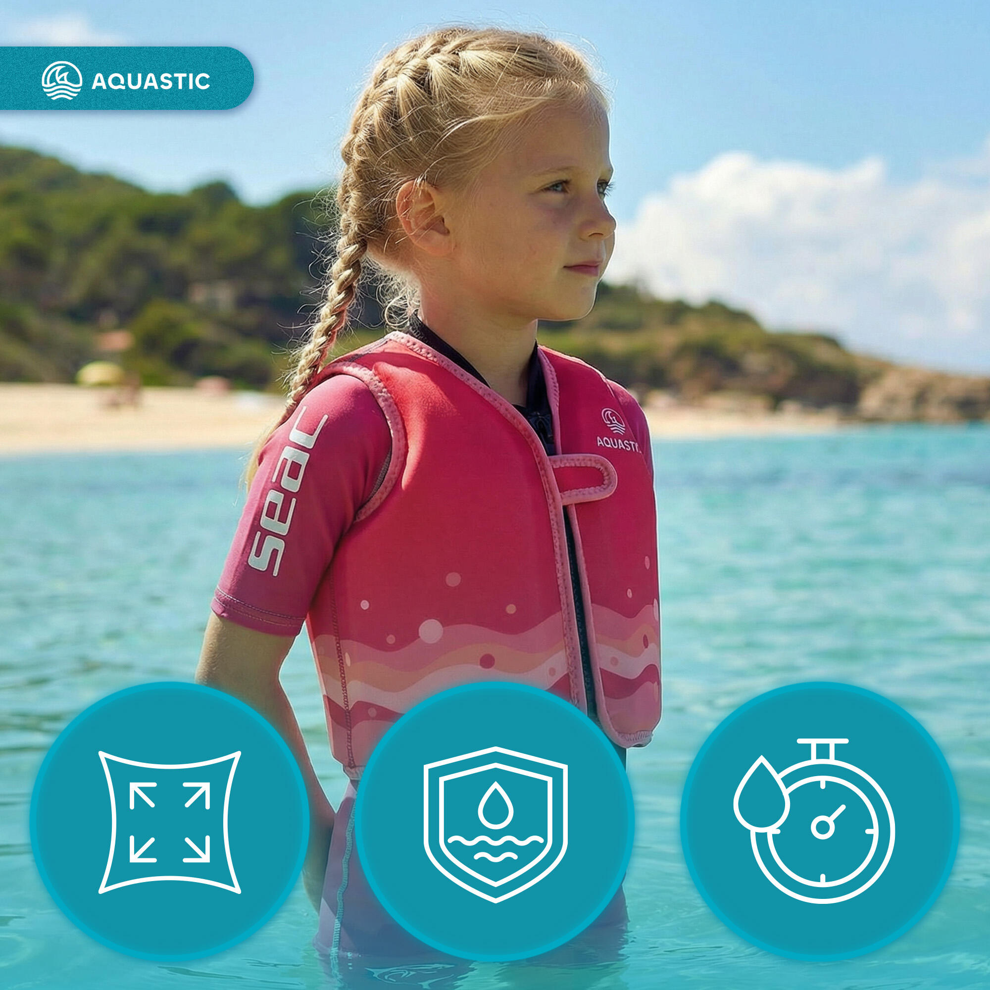 Kinderreddingsvest AQUASTIC Junior 6/7