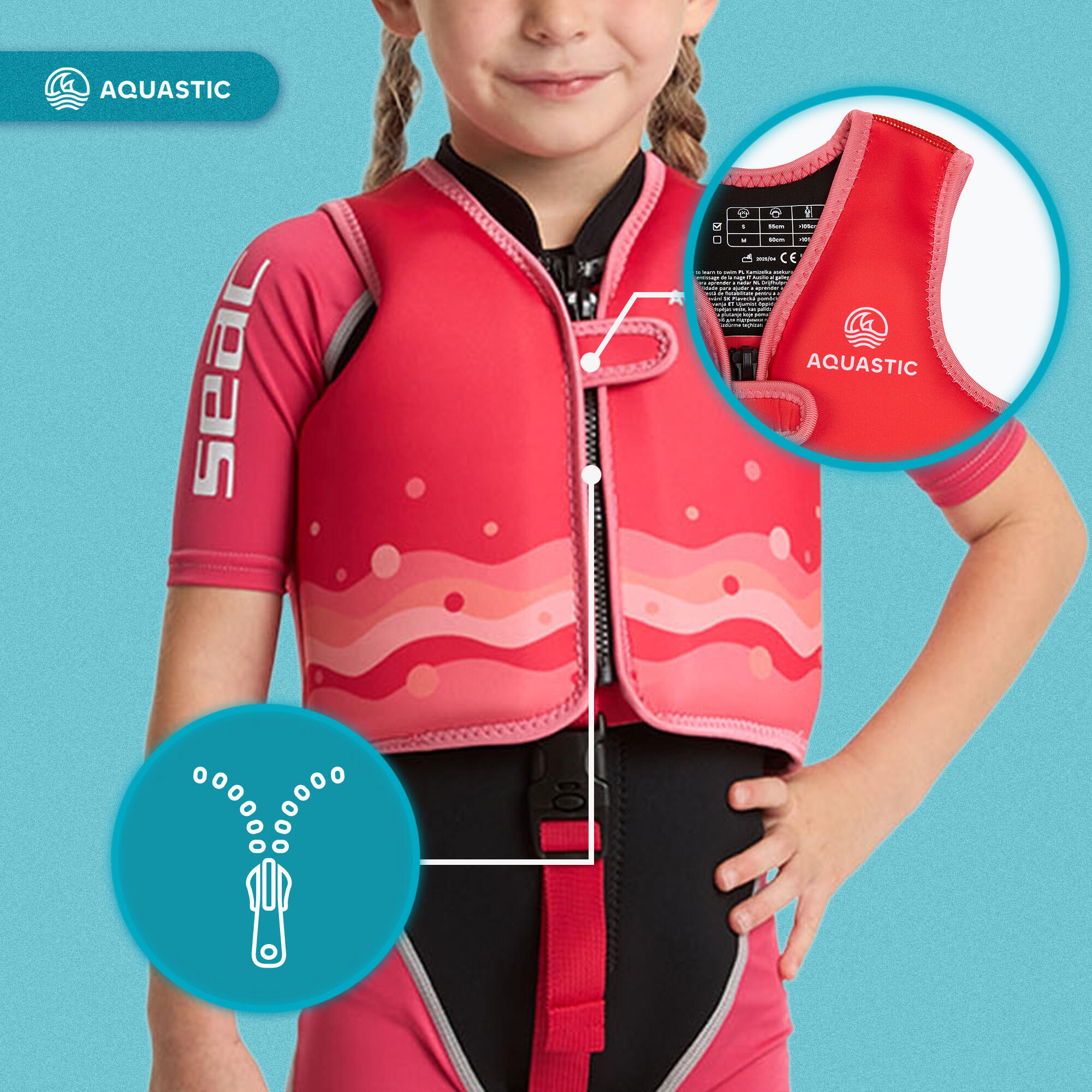 Kinderreddingsvest AQUASTIC Junior 5/7