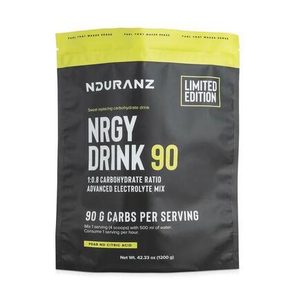 Nrgy Drink 90 Pear o. Zitronensäure Kohlenh. Triathl. Laufen Rad Nduranz 1,2 kg