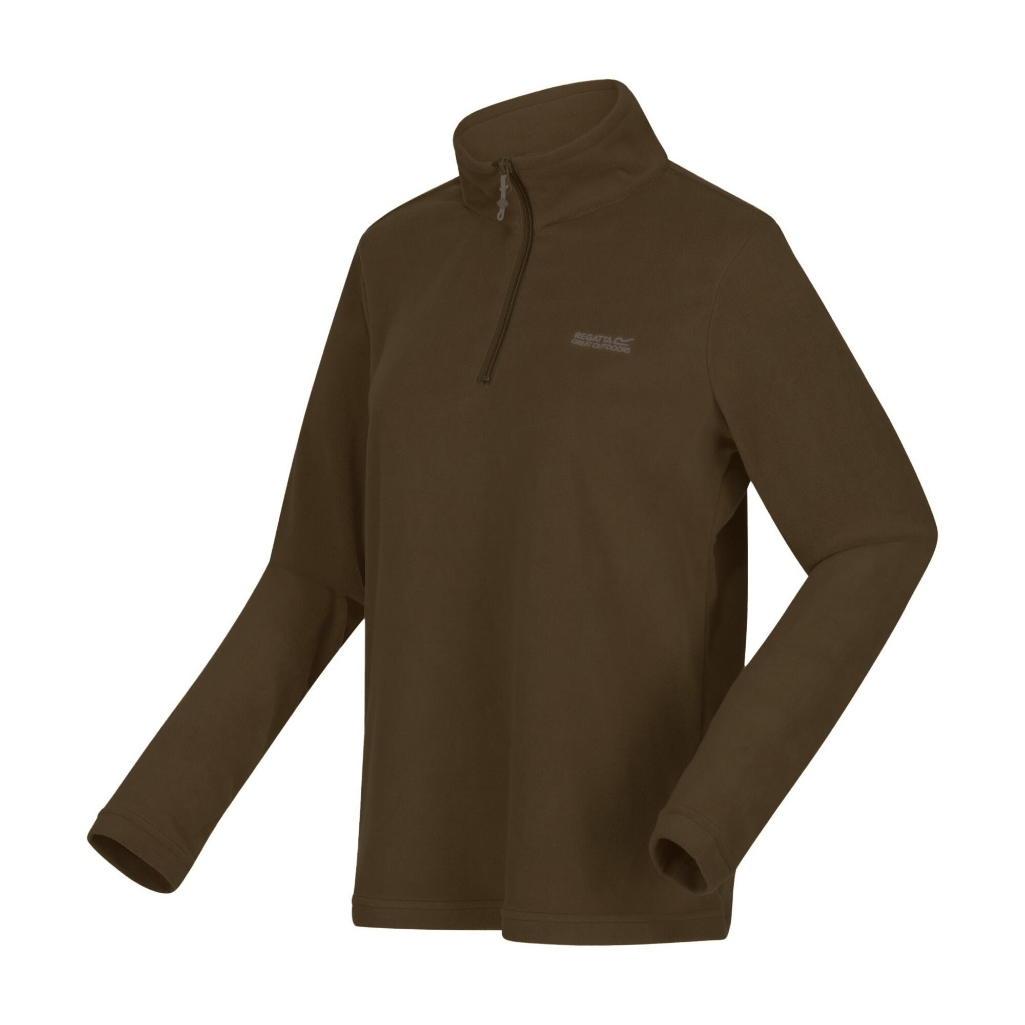 Casaco Feminina Fleece Gola Alta (Castanho) 3/4