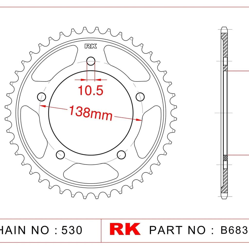 RK 530 Chain wheel 48z Steel Silver