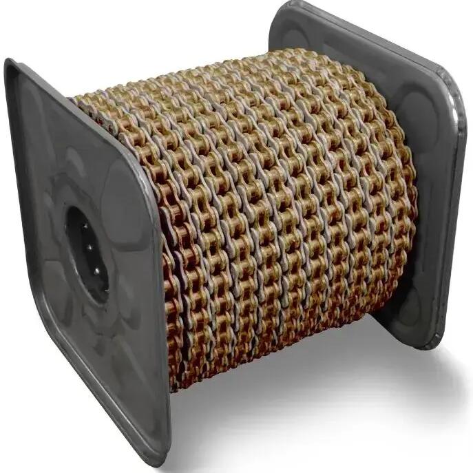 RK Chain 428 MXZ1 2400 C — Gold Finish, Open Link Bike Chain.
