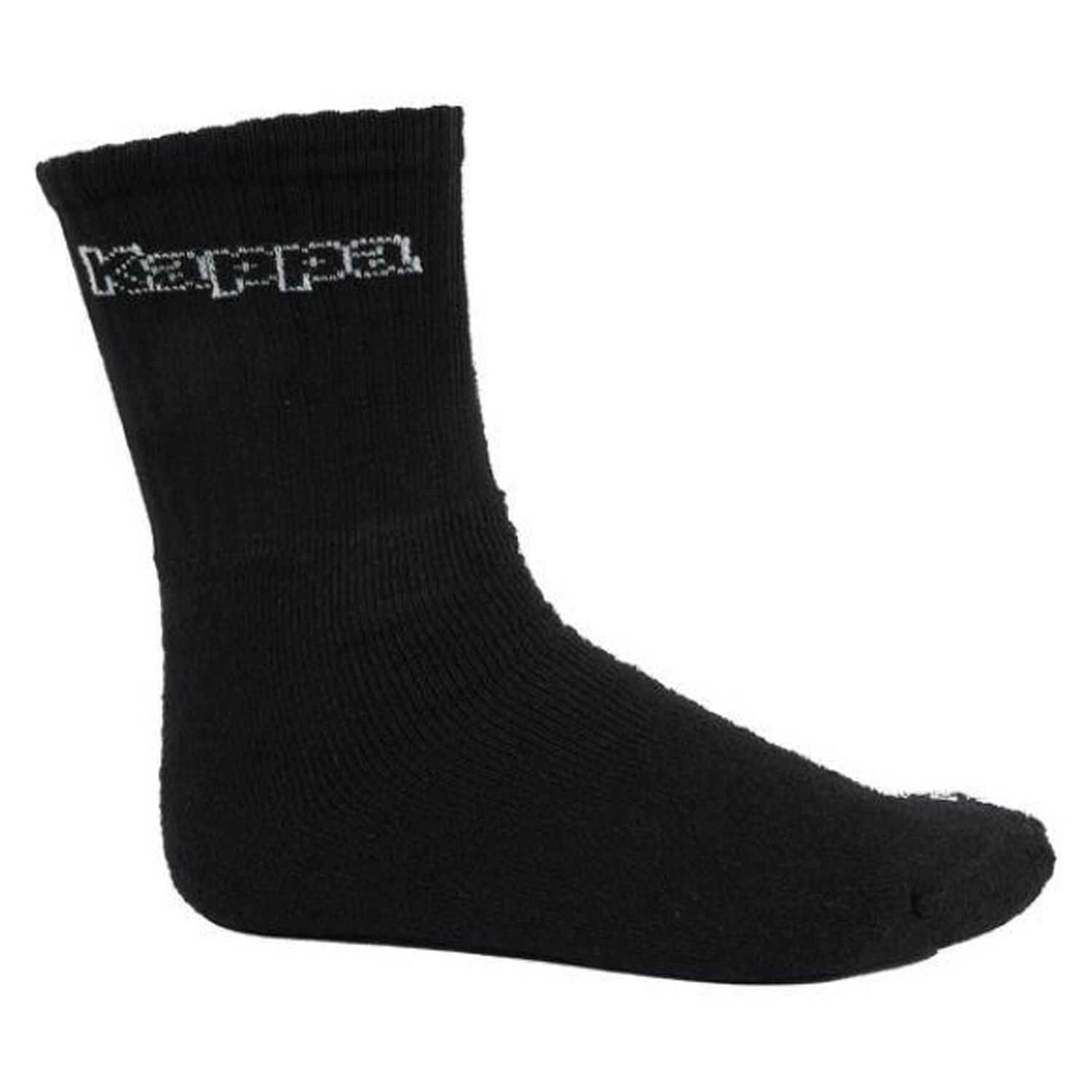 Calzini Lungo Adulto Unisex Misura Confezione 3 Kappa Nero 3/3