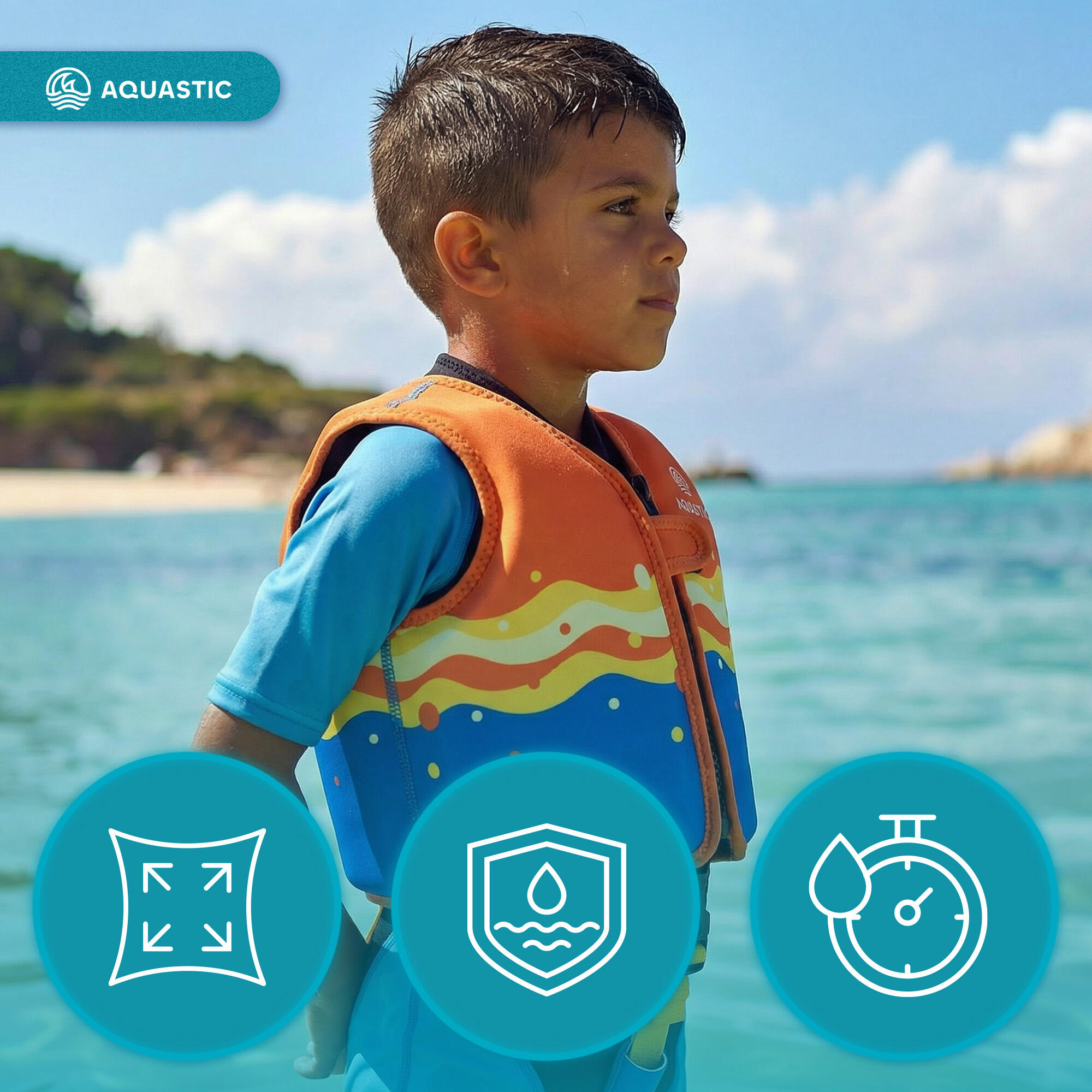 Gilet de sauvetage AQUASTIC Junior 6/7