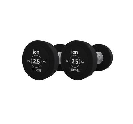 Runde Gummihanteln (Paar) - 2.5kg