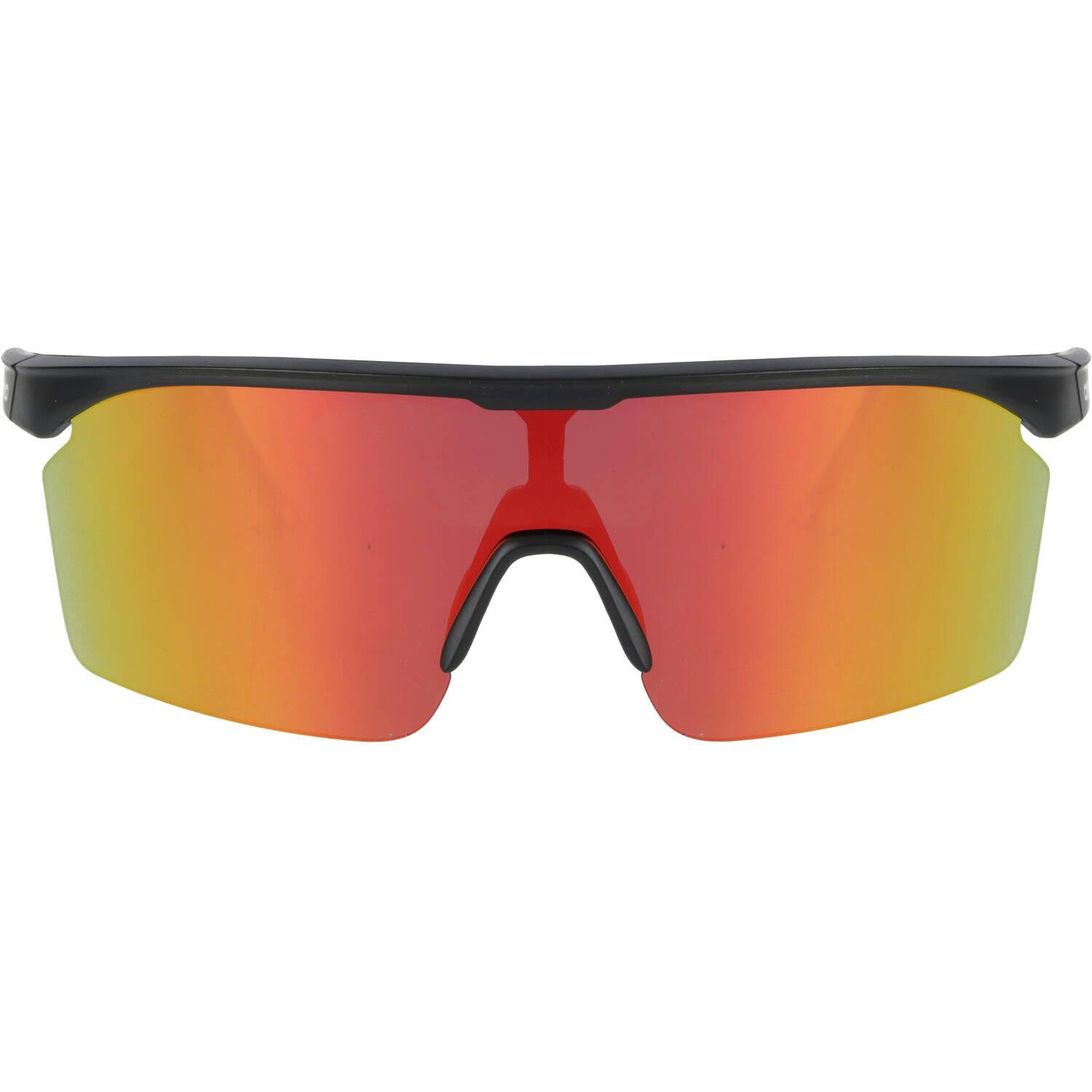 Trivio Noa Fahrradsbrille schwarz mit Revo Red und transparenter Linse 3/4