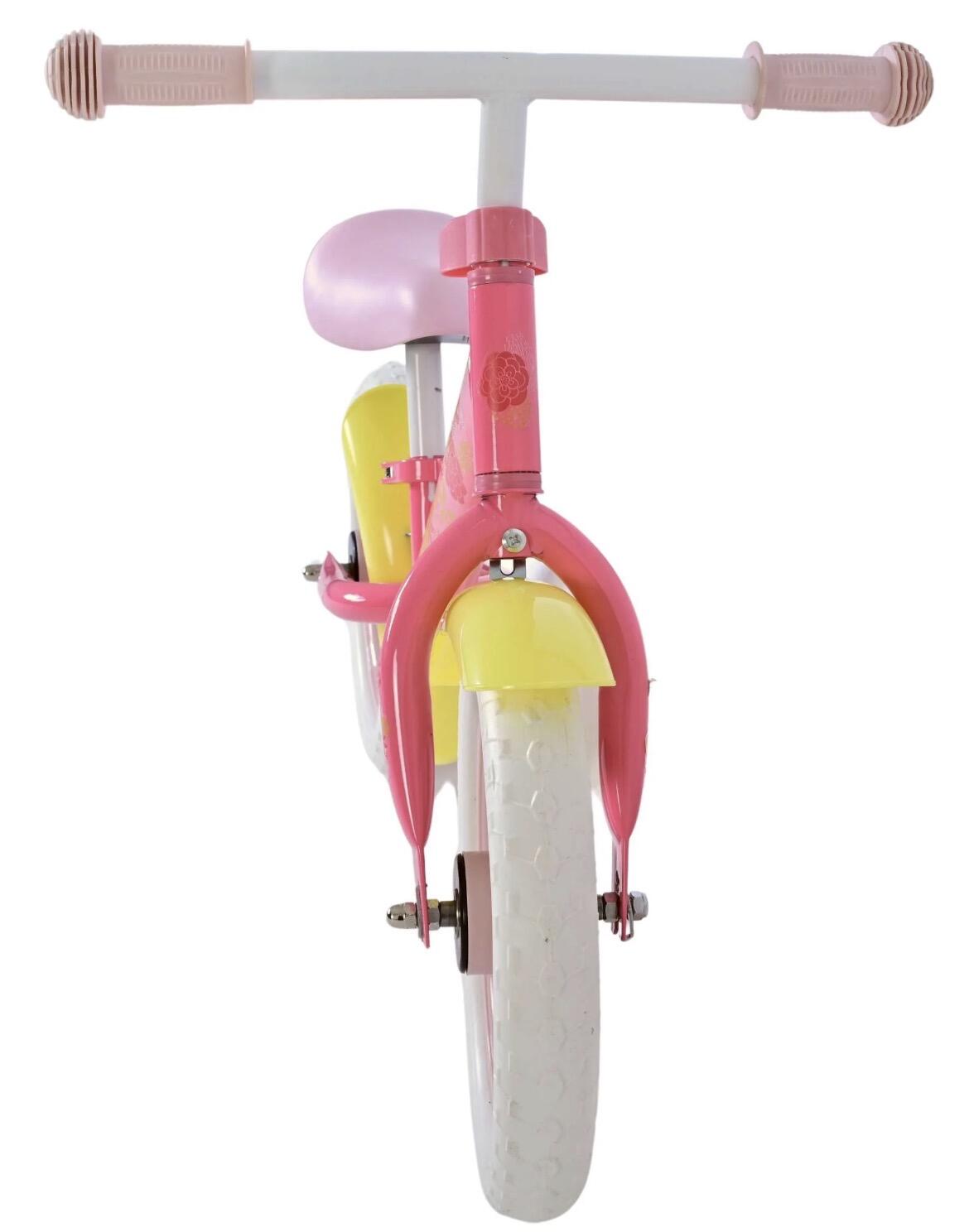 Loopfiets kinderen bloemen roze 3/5