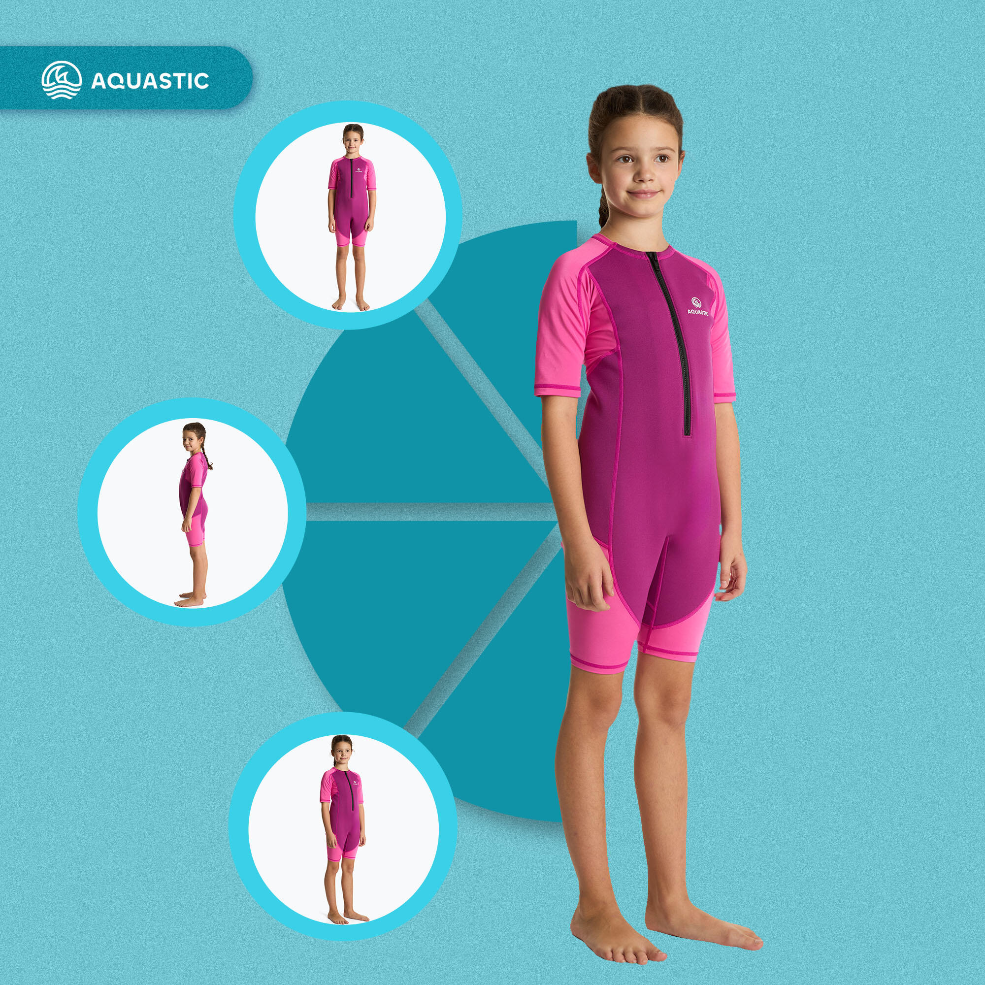 Combinaison de surf pour enfants AQUASTIC en néoprène 1,5 mm WAVEY 3/7