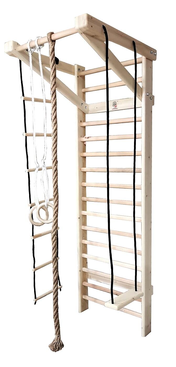 Spalier Gimnastica, 245x80 cm, Multifunctional, Lacuit, 15 Bare - M8245L