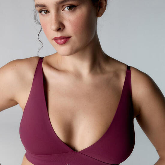 Brassière de sport Soutien-gorge Triangular Eryx Black Limba Amaranth Microfiber