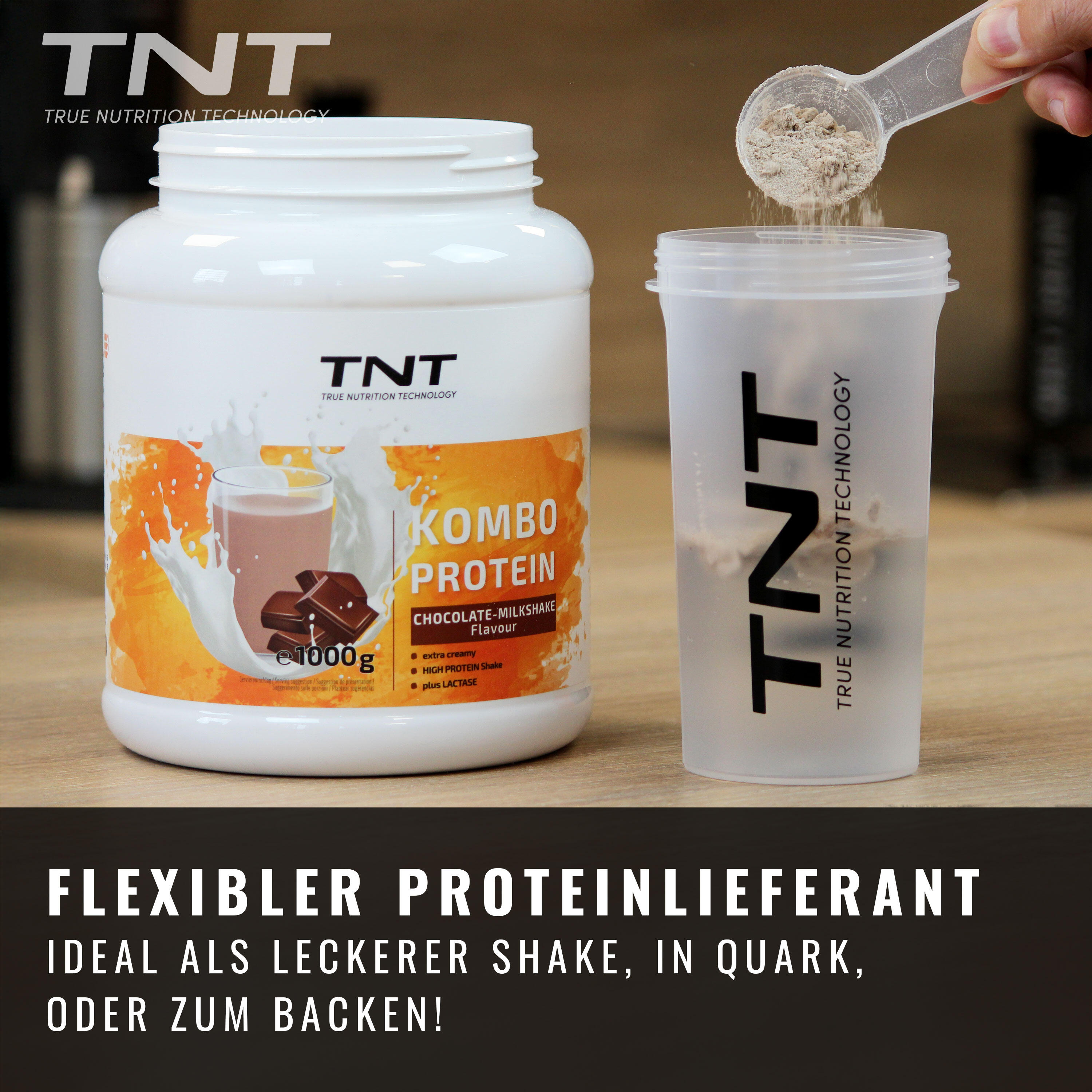 Kombo Protein - 3 Eiweißquellen + Laktase + Flohsamenschalen 4/7