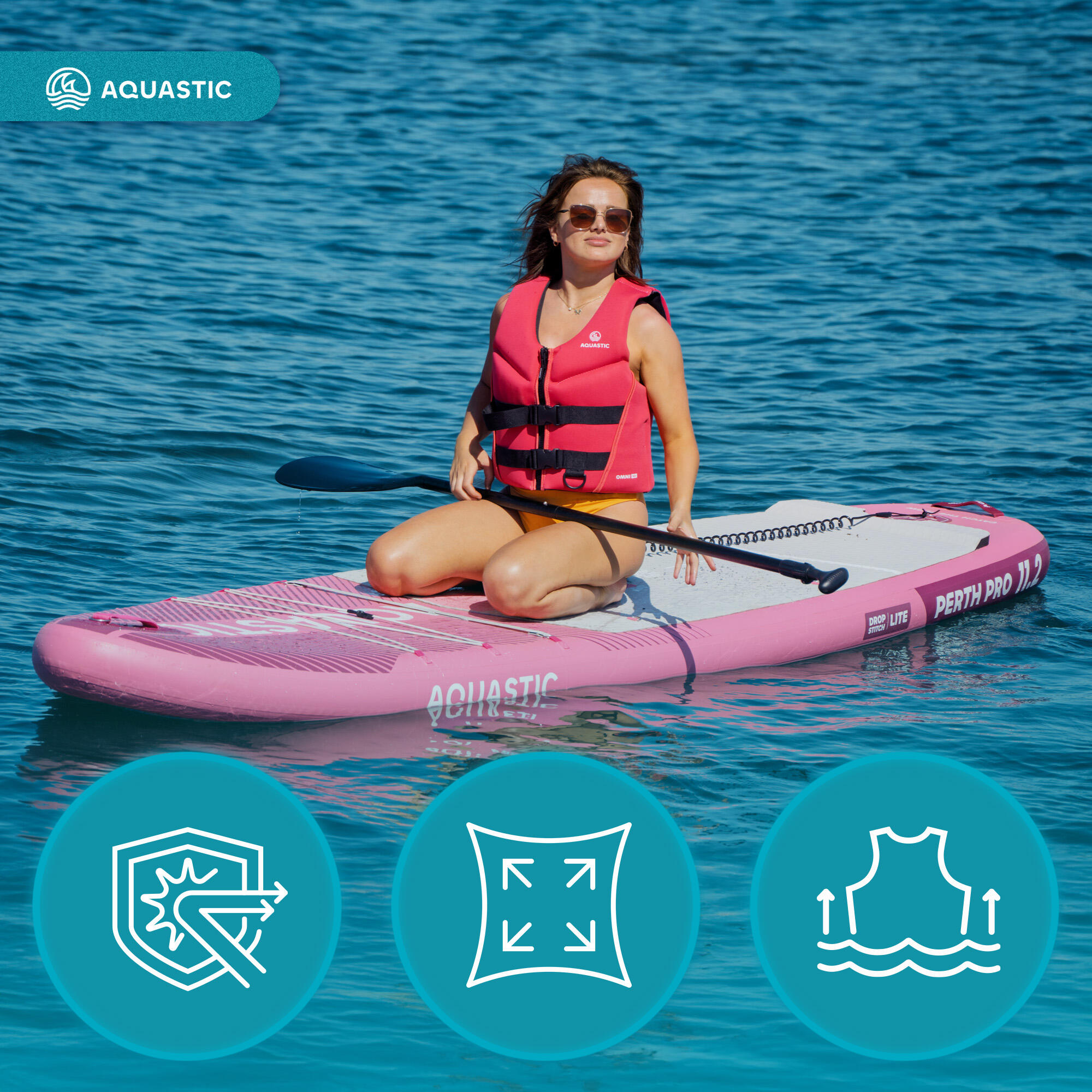 Giubbotto di salvataggio AQUASTIC Omni 50N in neoprene 5/7