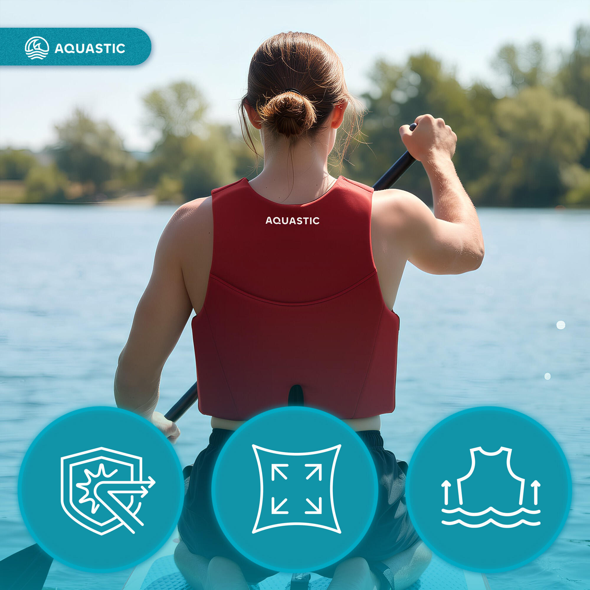 Giubbotto di salvataggio AQUASTIC Omni 50N in neoprene 5/7