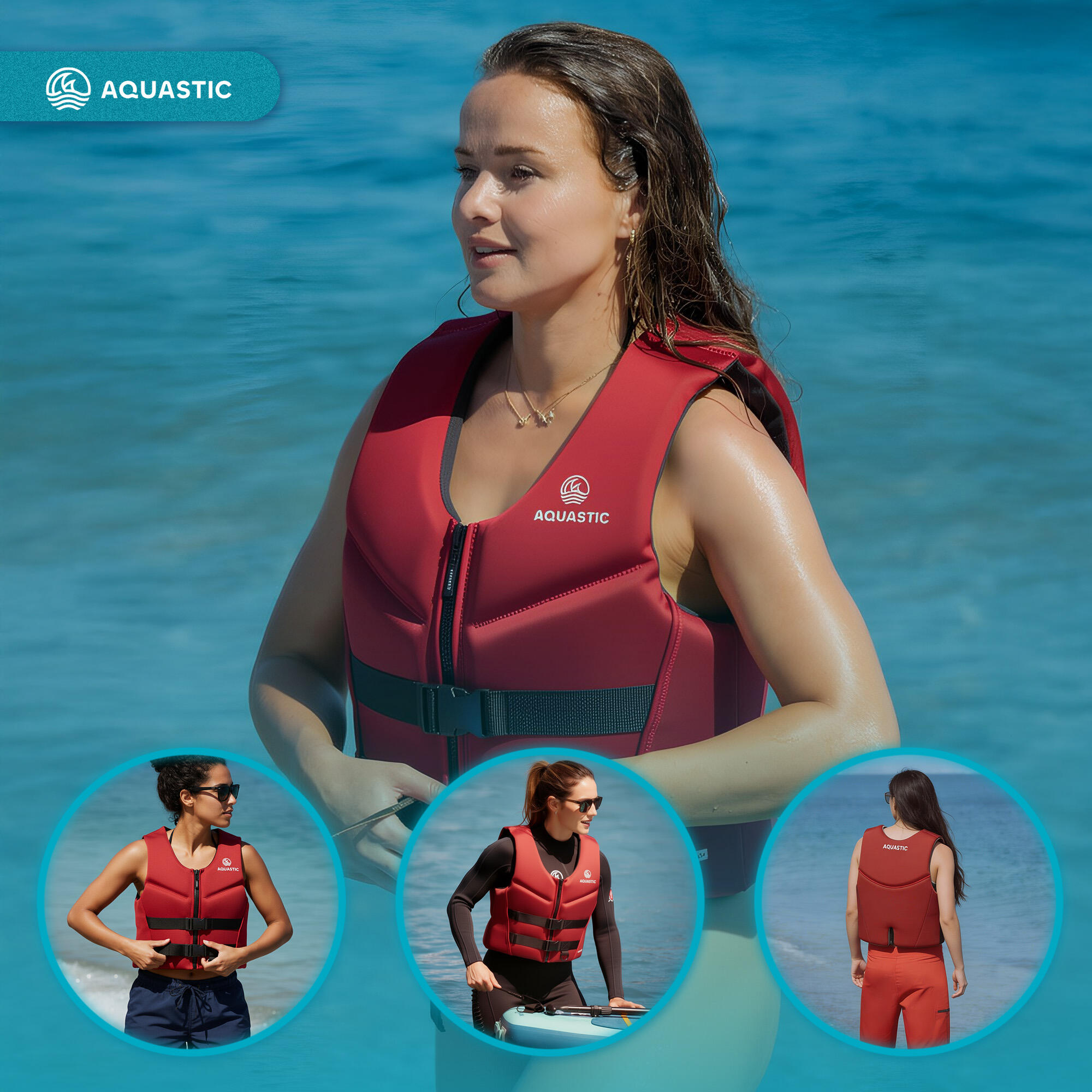 Giubbotto di salvataggio AQUASTIC Omni 50N in neoprene 4/7