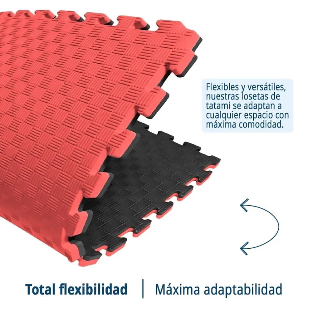 Tatami Puzzle EVA Pack 24 / 1 x 1 x 25mm (Vermelho-Preto) 3/7