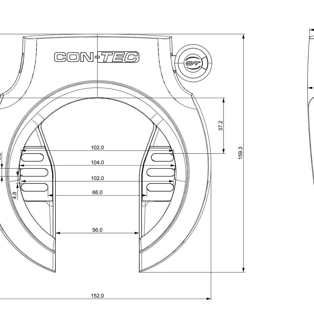 CONTEC PowerLoc M ring and battery lock set for Bosch BES2