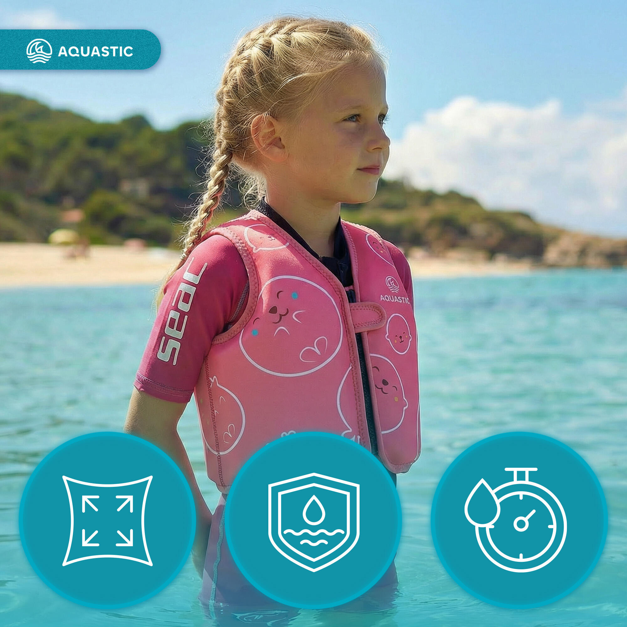 Kinder-Sicherheitsweste AQUASTIC Junior 6/7