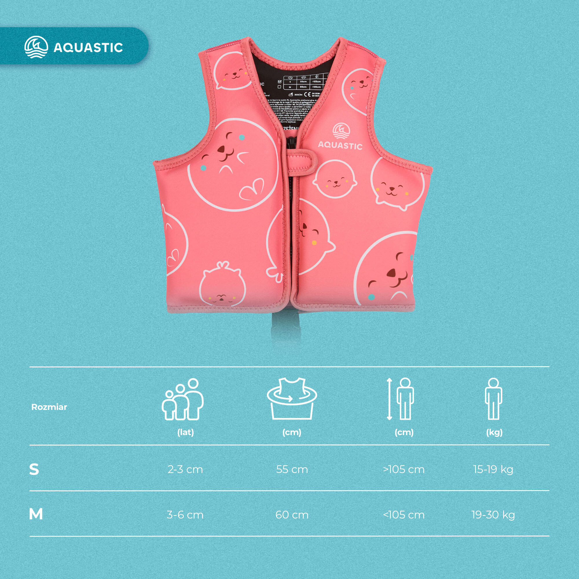 Kinder-Sicherheitsweste AQUASTIC Junior 2/7