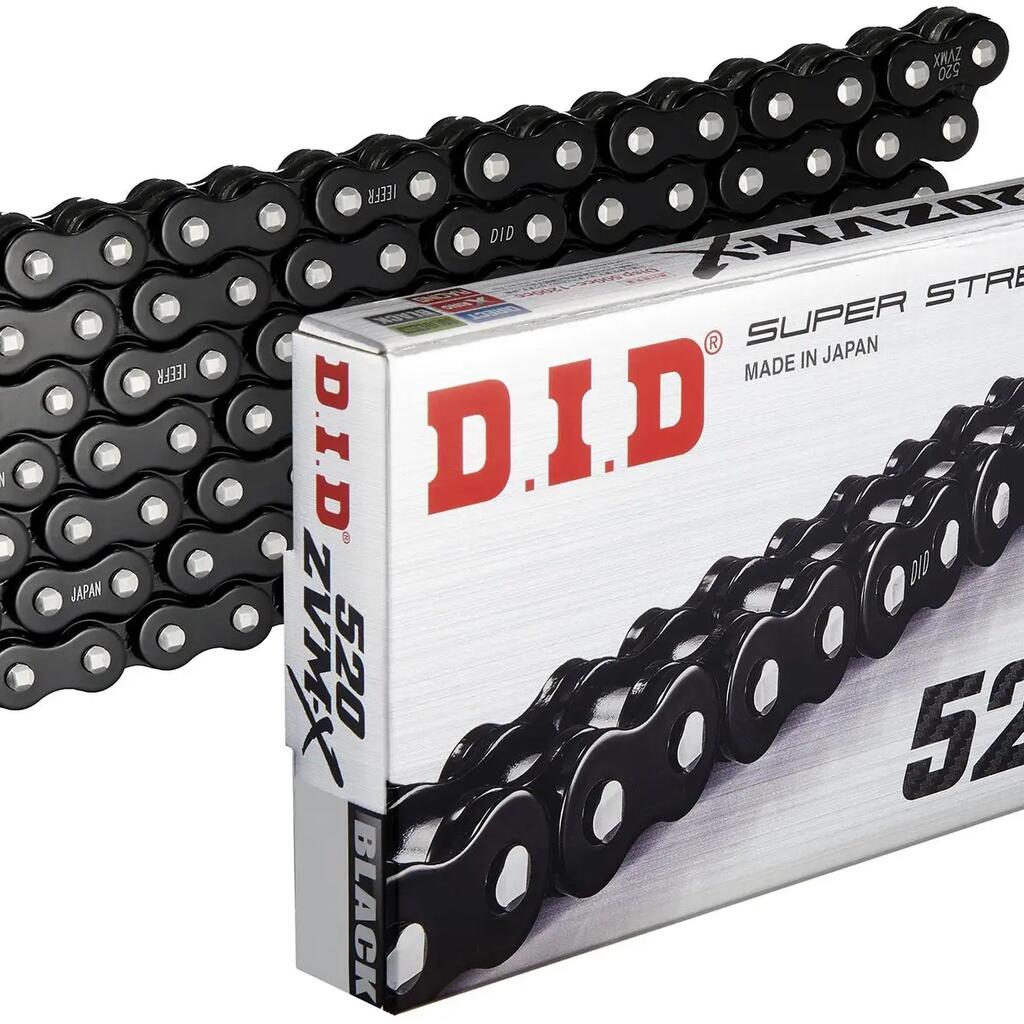 D.I.D 520 ZVM-X Chain — 112 Links — Black Raven — Open.