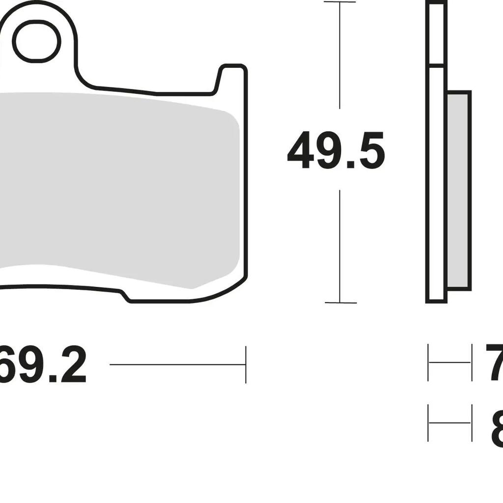 TRW Lucas MCB 737 Sintered Metal Brake Pad.