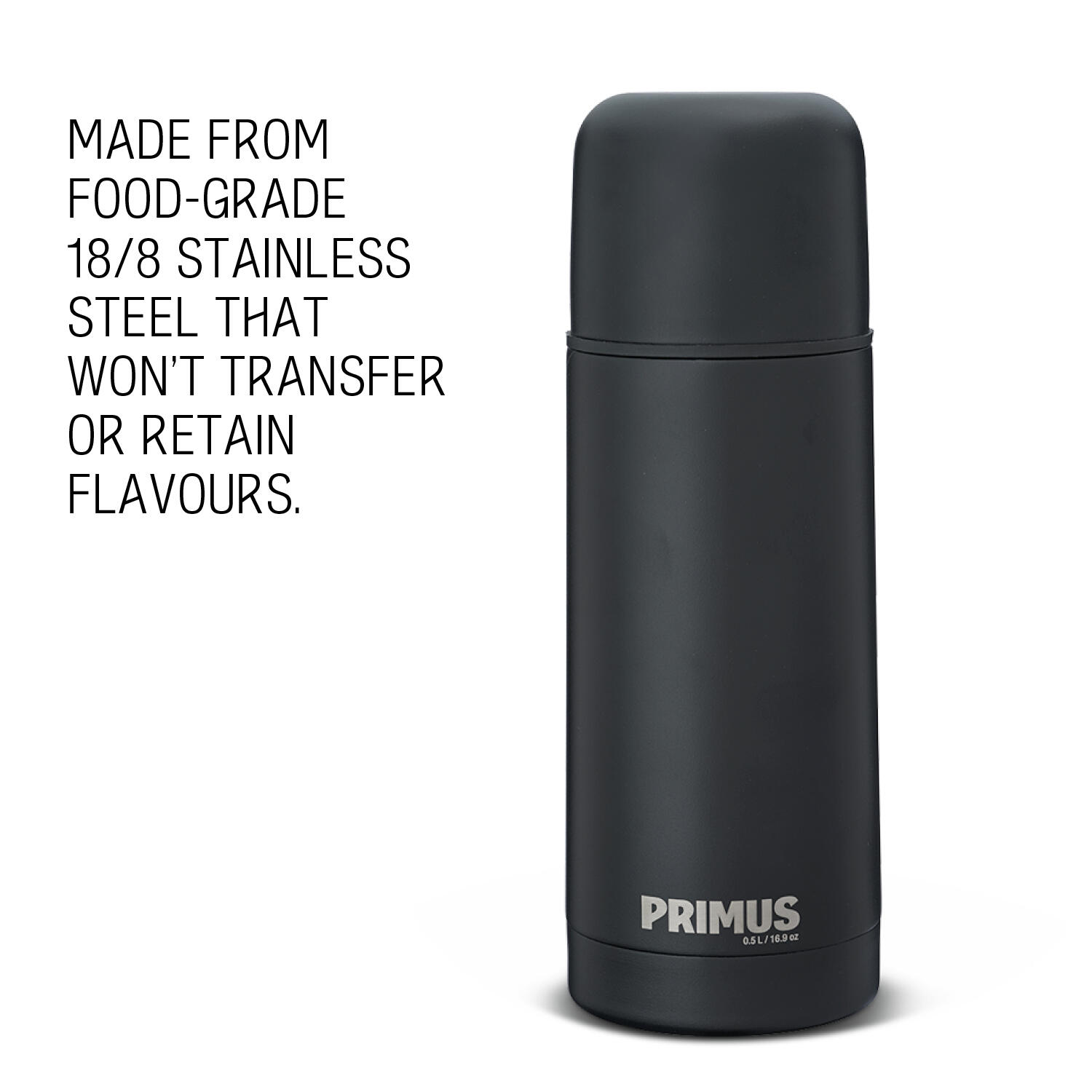 Термос Primus Classic Light Vacuum Bottle 0,5 л, 500 ml, Чёрный / 500 ml, Серебристый / 500 ml, Синий / 500 ml, Зелёный — фото 4