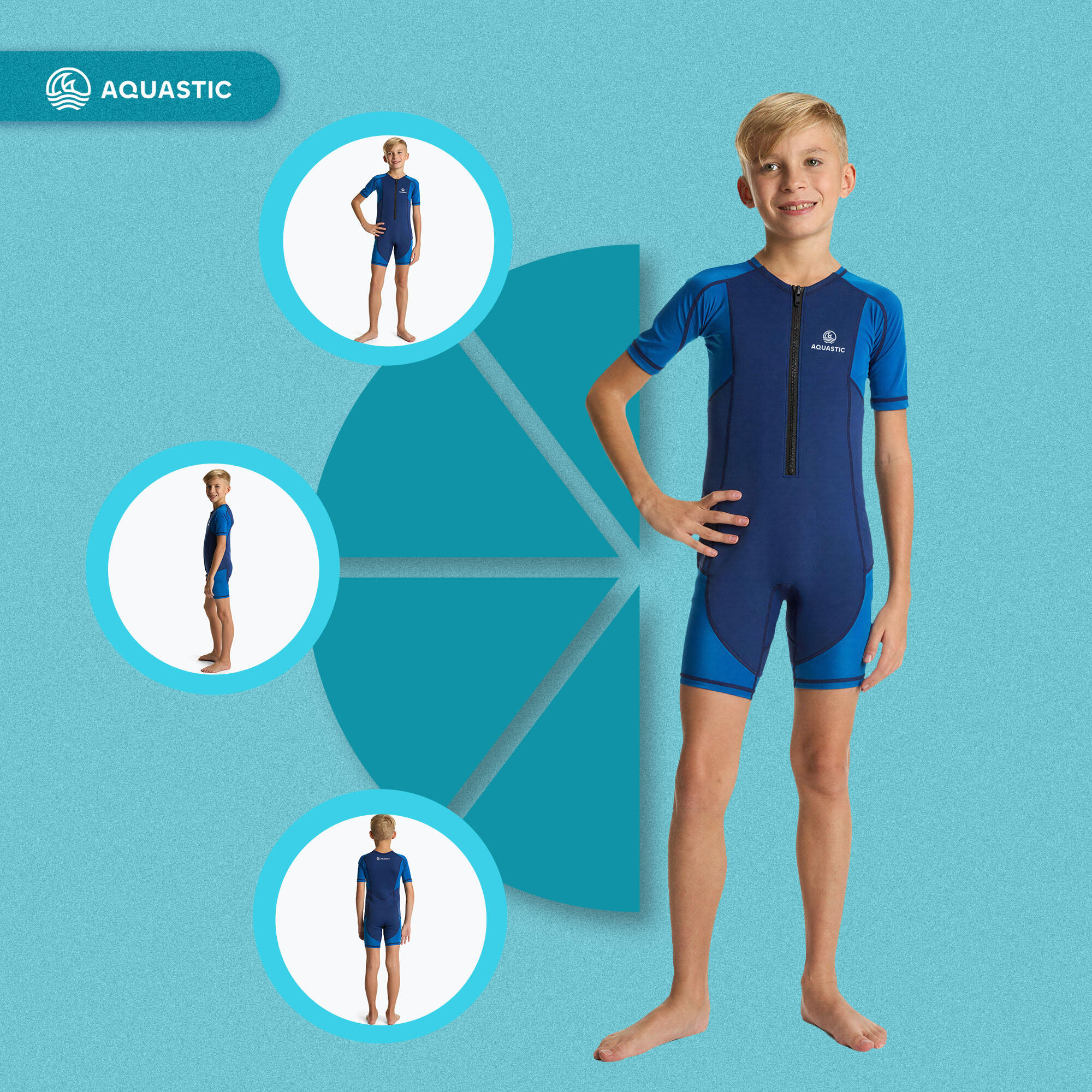 Tabla de surf de espuma para niños AQUASTIC de neopreno 1.5 mm WAVEY 3/7