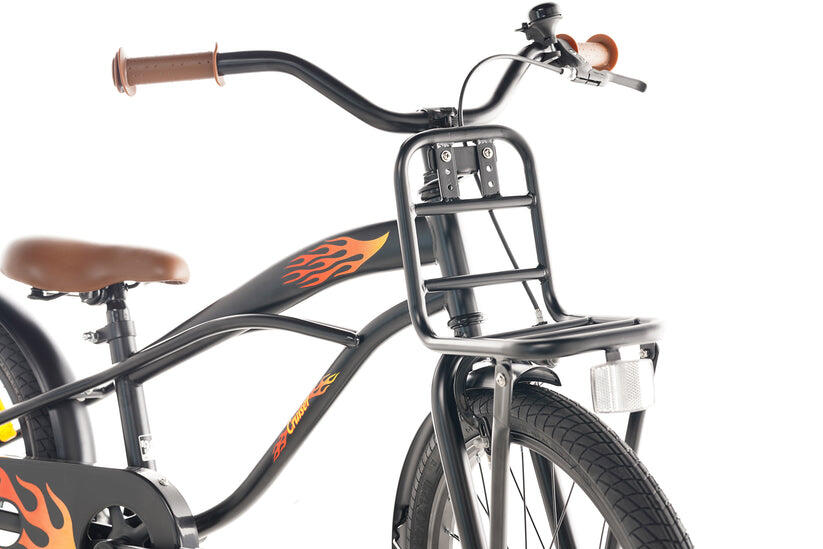 Cortego Cruiser Jongensfiets 16 inch Zwart - Kinderfiets 3, 4 & 5 Jaar 5/7
