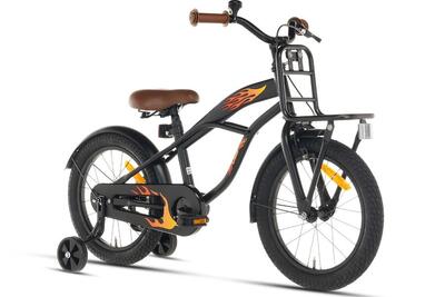 Cortego cruiser jongensfiets 16 inch zwart - kinderfiets 3, 4 & 5 jaar